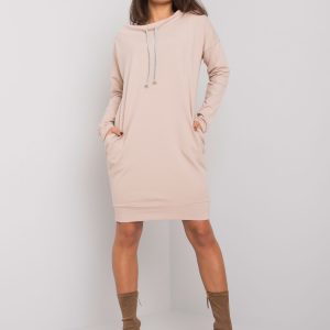 Katie's beige dress