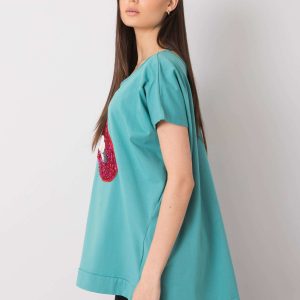 Gilda Turquoise Casual Blouse