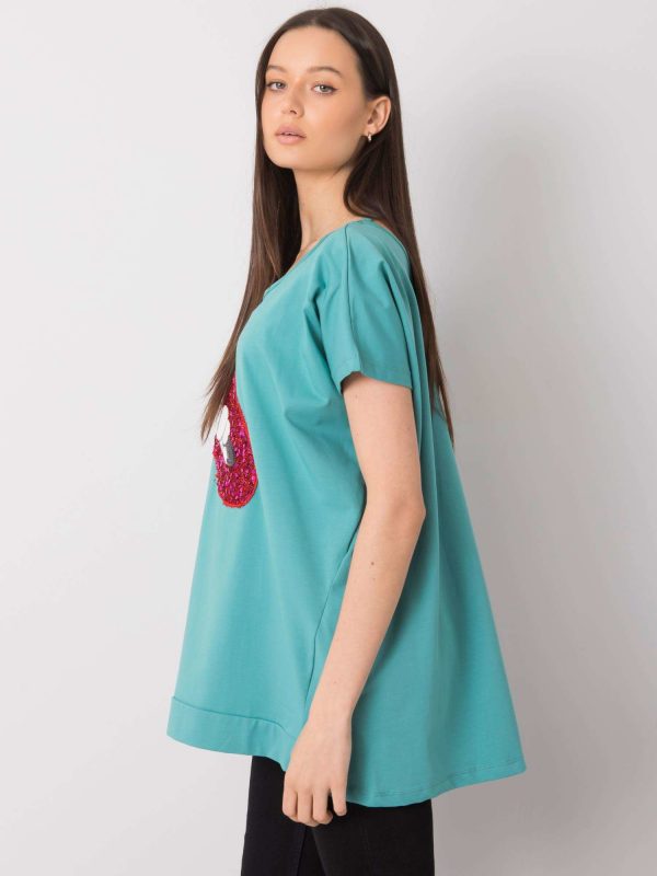 Gilda Turquoise Casual Blouse