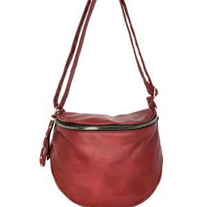 Burgundy eco leather bag