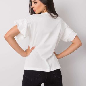 White T-shirt with flounces by Xandy