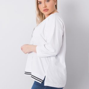 White blouse plus size Liv