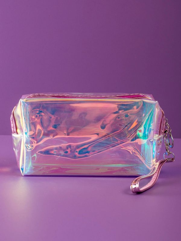 Pink Transparent Cosmetic Bag