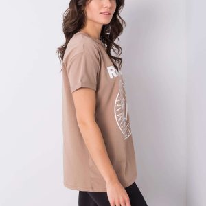 Dark beige t-shirt with print Cordoba