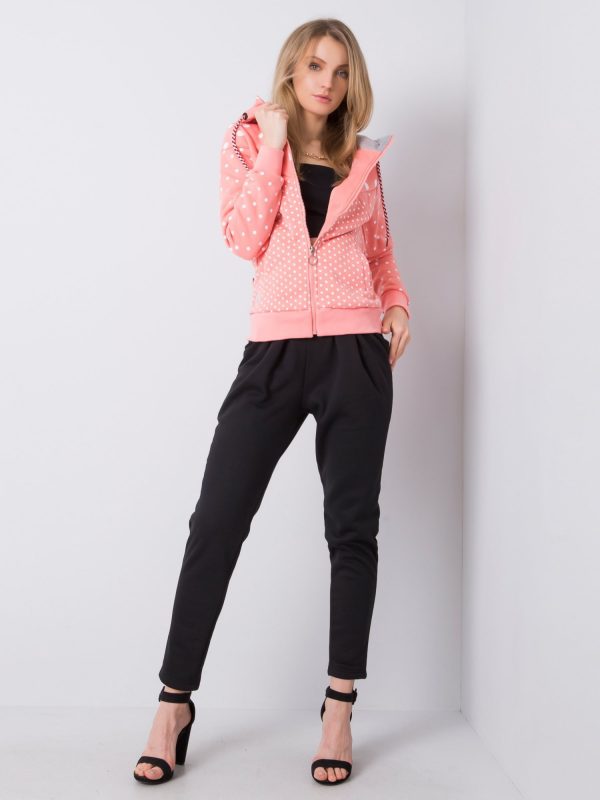 Powder polka dot tracksuit with hood