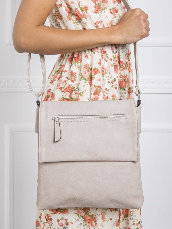 Beige Eco Leather Messenger