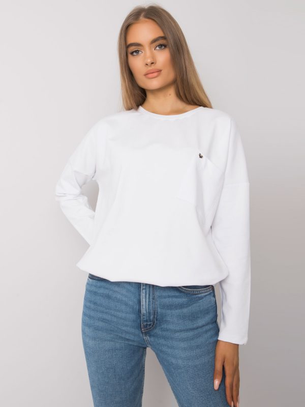 White Basic Blouse with Norine Pocket