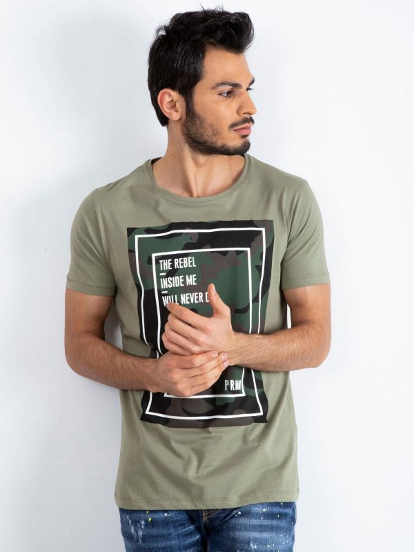 Khaki Men's T-Shirt Monsoon