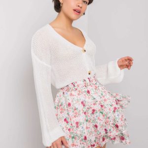 Jussie White Floral Skirt