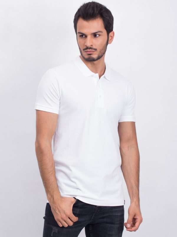 White Men's Polo Shirt Numerous