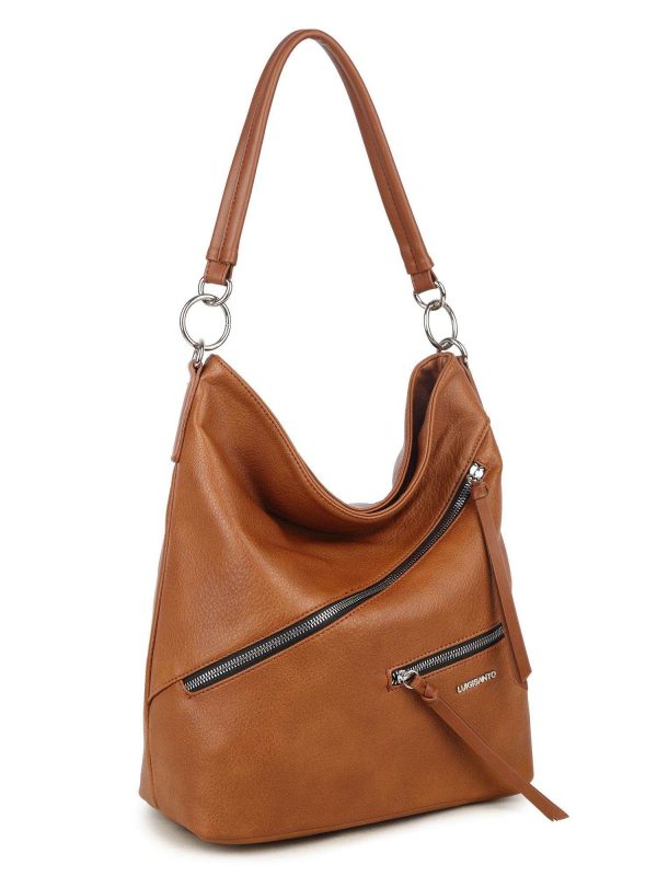 LUIGISANTO light brown hobo bag