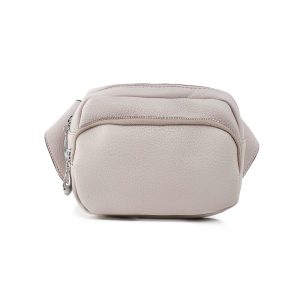 Light grey eco-leather kidney sachet