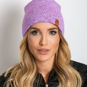 Purple hat with wool