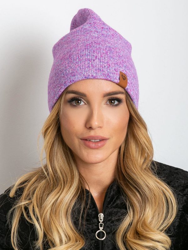 Purple hat with wool