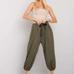 Khaki Ferro Wide Leg Sweatpants