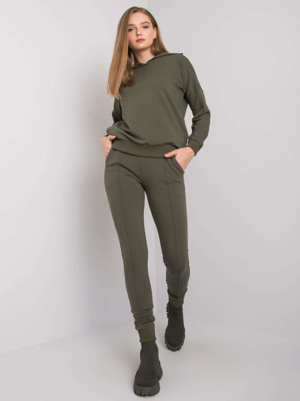 Khaki sweatshirt set with sweatshirt and pants Cristine