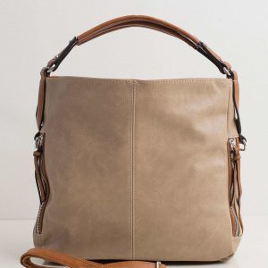 Dark Beige Eco Leather City Bag