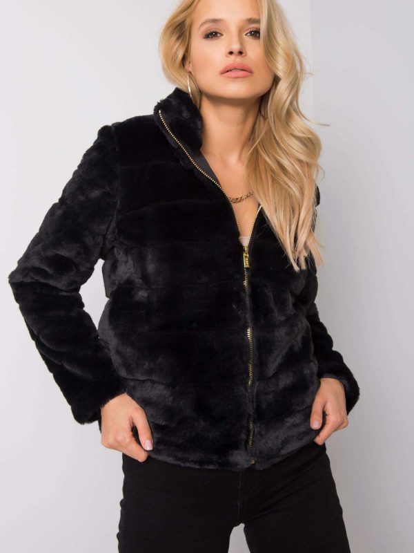 Black fur jacket Kirah SUBLEVEL