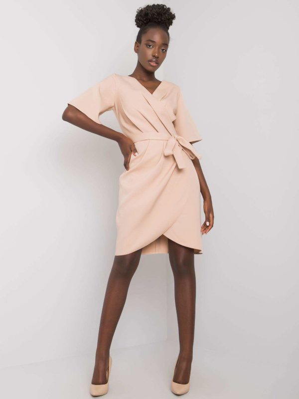 Marivel light beige cocktail dress