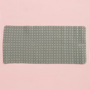 Grey Rectangular Bathroom Mat