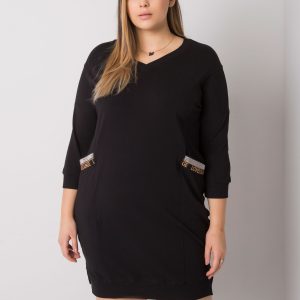 Black Plus Size Dress with Susan Pockets