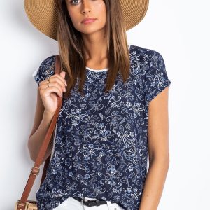 Navy blue and white t-shirt Delectable