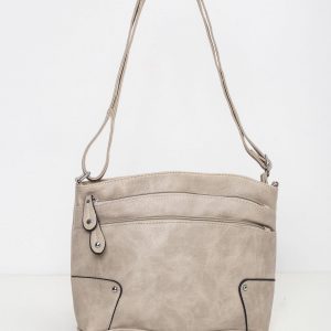 Light grey eco leather handbag