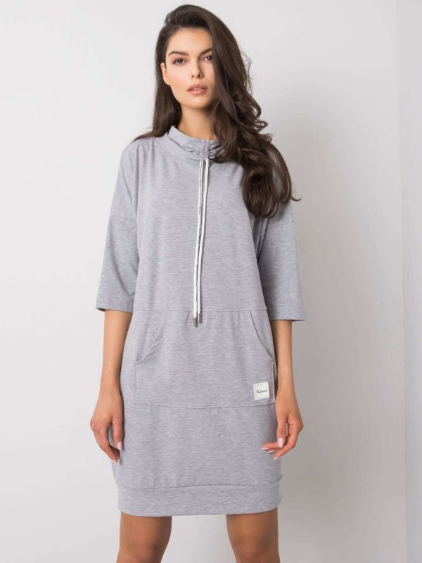 Grey melange casual dress Otranto