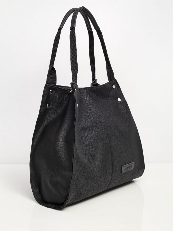 Black Imitation Leather Bag