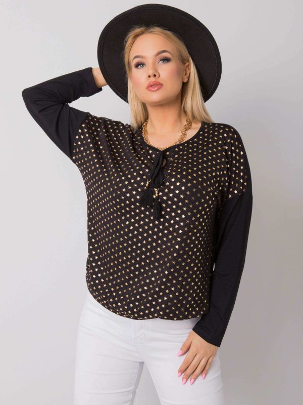 Aina black plus size blouse