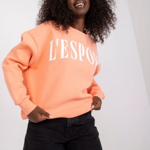 Peach sweatshirt with the inscription Olivia SUBLEVEL