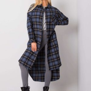 Navy blue flannel shirt Estra