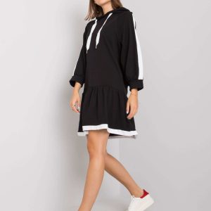 Georgetta Black Sweatshirt Dress