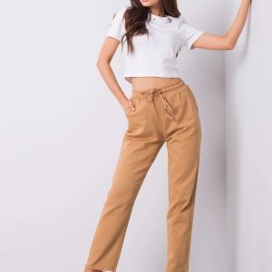 Dark beige fabric pants