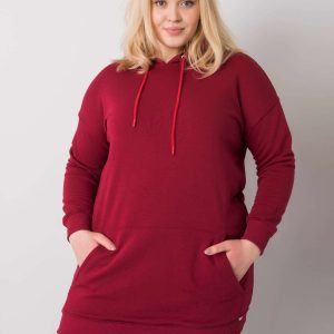 Burgundy plus size Luna hoodie