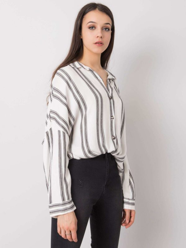 Ecru-black striped shirt Augusta RUE PARIS