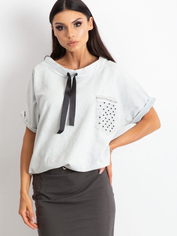 Light gray Stratosphere blouse