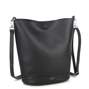 Black bag with detachable strap LUIGISANTO