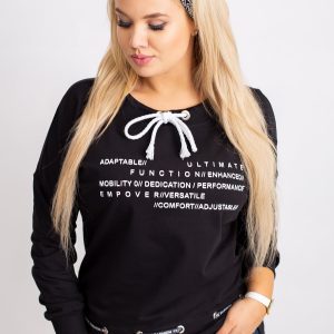 Black plus size sweatshirt Aspiration