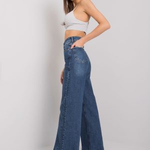 Raquelle Dark Blue Wide Leg Jeans