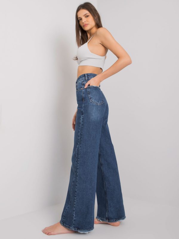 Raquelle Dark Blue Wide Leg Jeans