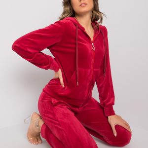 Red Marie Velour Two-Piece Set