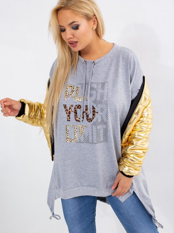 Grey Plus Size Sweatshirt Totally