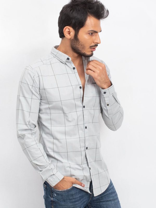 Light gray men's shirt Seemly