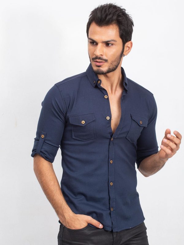 Navy Blue Men's Shirt Exactly