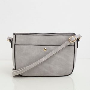 Grey eco leather ladies handbag