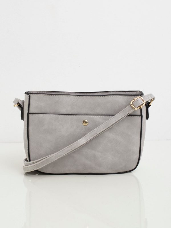 Grey eco leather ladies handbag