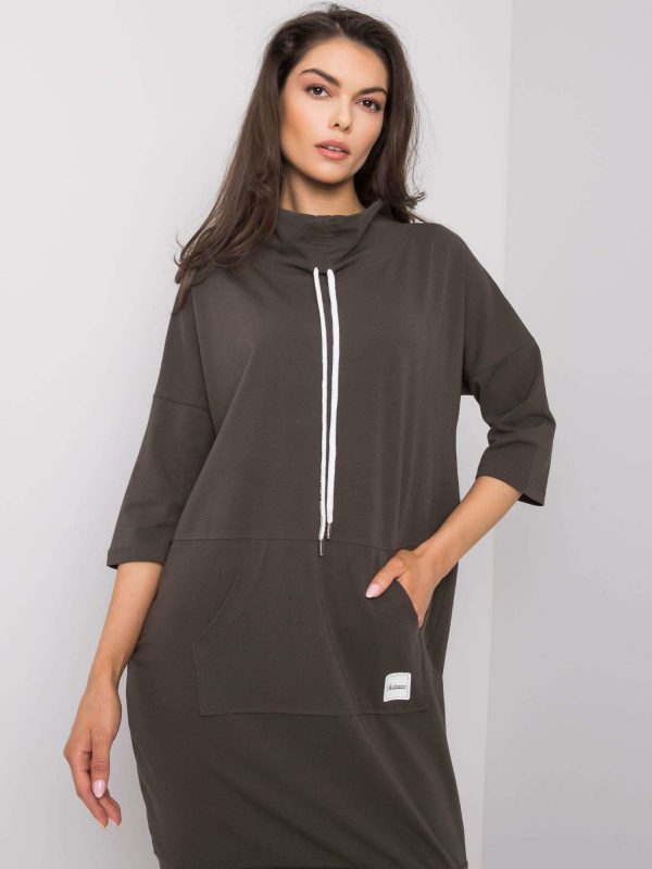 Dark khaki casual dress Otranto