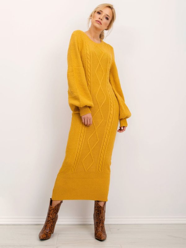 BSL Mustard Knitted Dress