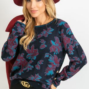 RUE PARIS Navy blue Miley sweater